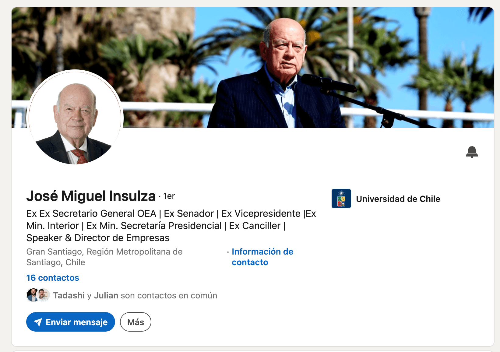 Insulza se reconvierte, de lo público a lo privado